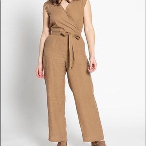 Conscious Clothing 100% linen black tie jumpsuit